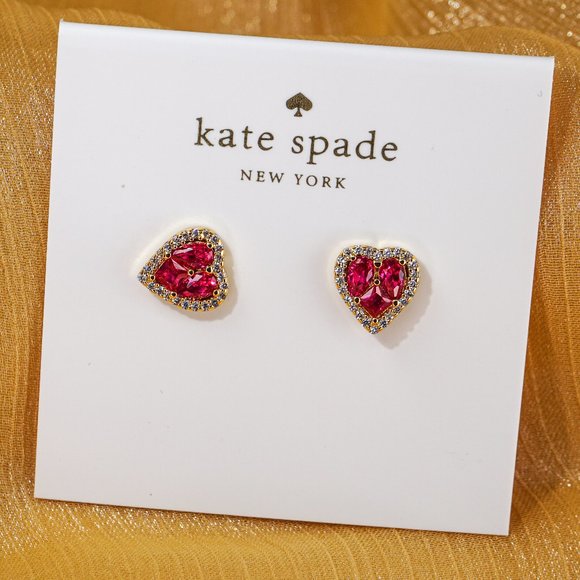 kate spade Jewelry - Kate Spade Spell It Out Heart Studs (with GIFT BAG)